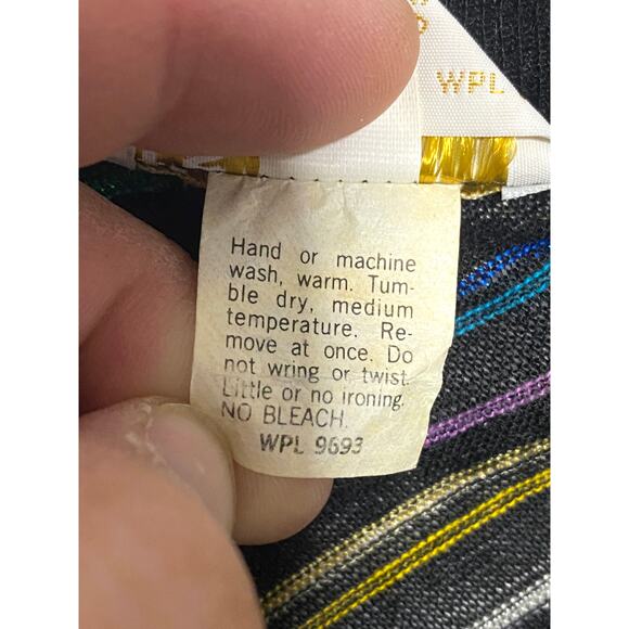 Vintage Its Pure Gould Sidney Gould Sweater Blouse Rainbow Striped Womens Small - Picture 6 of 6